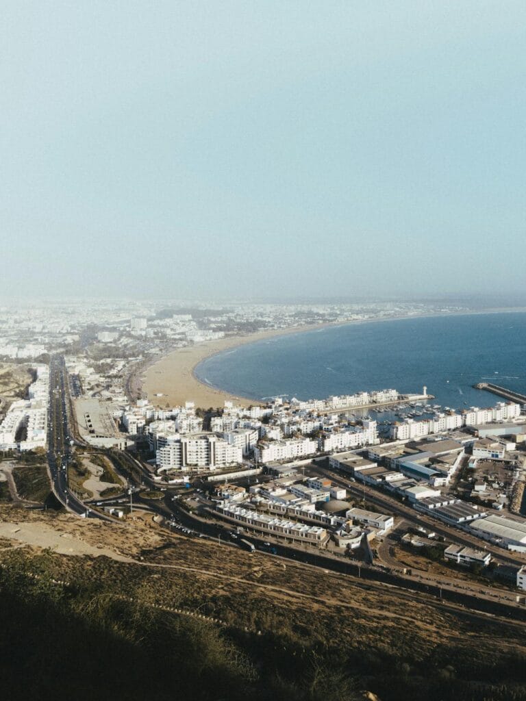 panoramic View of agadir and its port